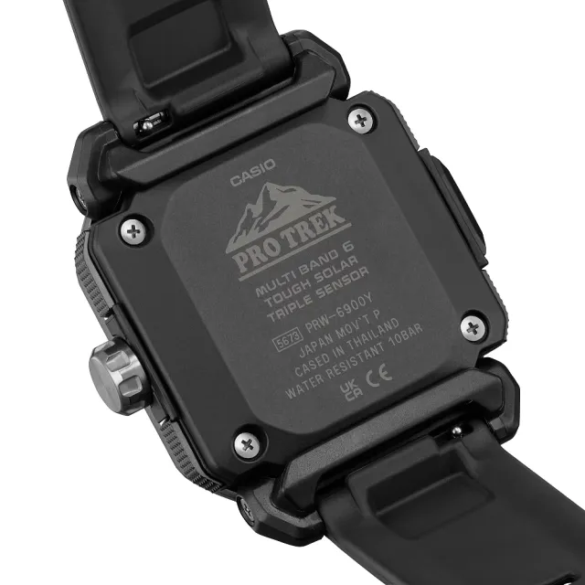 【CASIO 卡西歐】世界六局電波太陽能大自然愛好者潮流腕錶  44.8mm(PRW-6900Y-1)