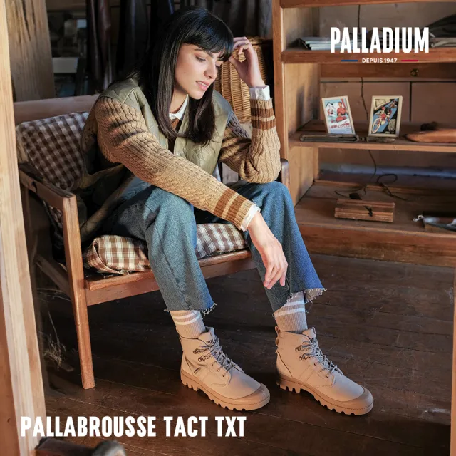 【Palladium】PALLABROUSSE TACT TXT有機棉軍靴-女-三色任選