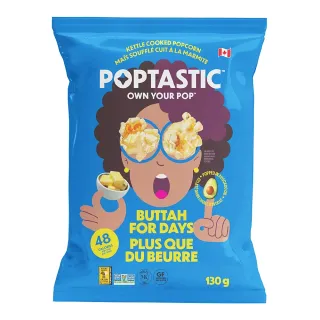 【即期品加拿大Poptastic】酪梨油奶油風味爆米花130G 效期:2025/03/27(洋芋片 起司條 爆米花)