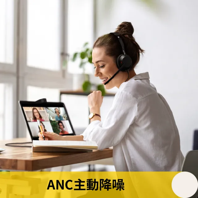 【Jabra】Evolve2 50 商務有線貼耳式主動降噪耳機麥克風(AirComFort技術)