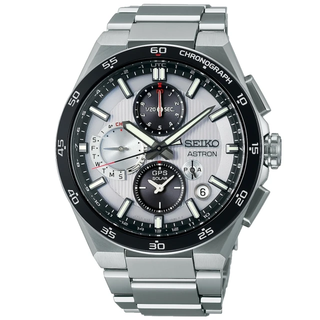 SEIKO 精工 黑標 Astron 太陽能 GPS定位 鈦金屬計時腕錶(SSH153J1/5X83-0AA0S)