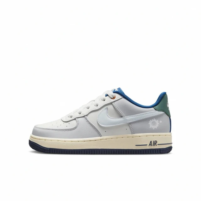 NIKE 耐吉 AIR FORCE 1 LV8 GS 女鞋 大童 休閒鞋 AF1 白藍綠(HM3721111)