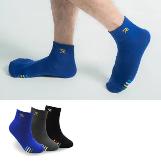 【Arnold Palmer 雨傘】8雙組彩條加大休閒男短襪(短襪/男襪/中性襪)