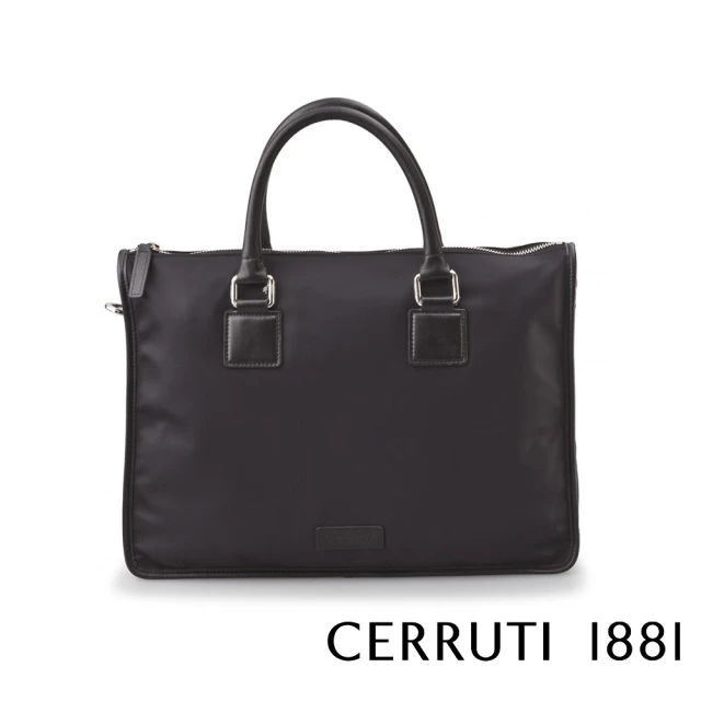 Cerruti 1881 義大利頂級小牛皮肩背包側背包(黑色