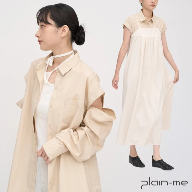 plain-me SAAKO 3way可拆袖襯衫 SAA3315-242(女款 共2色 長袖 襯衫 休閒上衣)