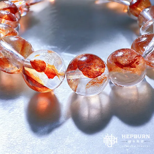 【赫本珠寶】紅錦鯉紅椒花紅膠花單圈手鍊(10mm