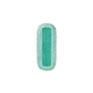 【Rubbermaid】18 快接式微纖帶鬚邊乾拖把布 綠色(FGQ41800GR00)