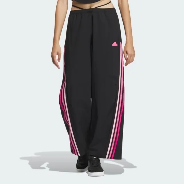 【adidas 愛迪達】STR WV PNT 女 長褲 運動 休閒 舞蹈 吸濕排汗 寬鬆 愛迪達 黑粉(JJ1569)