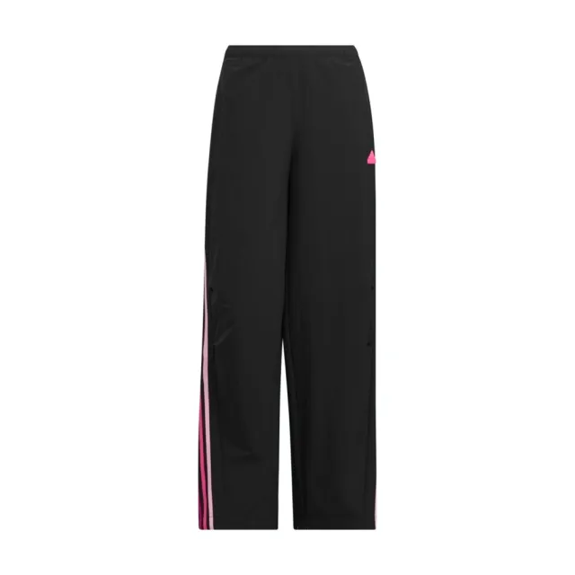 【adidas 愛迪達】STR WV PNT 女 長褲 運動 休閒 舞蹈 吸濕排汗 寬鬆 愛迪達 黑粉(JJ1569)
