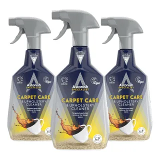 【Astonish 英國潔】地毯沙發織物乾洗去汙劑3入組(750mlx3)
