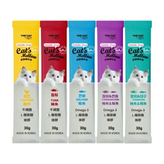 【THE CAT】厚韻貓肉泥 30g*15入組  Omega-3｜牛磺酸｜L-離胺酸｜蜂膠(貓零食)