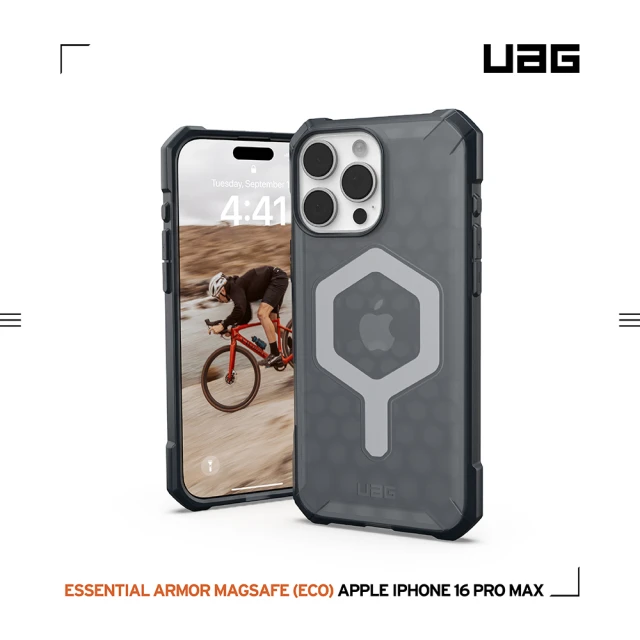 UAG iPhone 16 Pro Max 磁吸耐衝擊輕量保護殼-透黑(支援MagSafe無線充電)