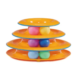 【Petstages】三層旋轉軌道球 貓玩具 轉盤 益智 寵物