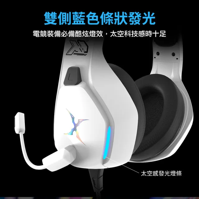 【FOXXRAY 狐鐳】星航者電競耳機麥克風-贈一轉二3.5mm音源線(FXR-BAL-67)