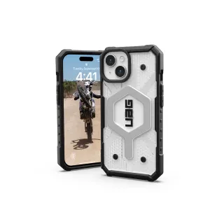 【UAG】iPhone 15 磁吸式耐衝擊保護殼-透明(吊繩殼 支援MagSafe功能)