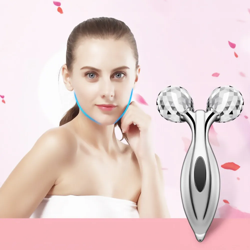 面部保養】小V臉拉提滾輪臉部按摩器(3D滾輪V型撥筋SPA 導入儀美容儀雙重滾輪頸椎腿部按摩) - momo購物網-