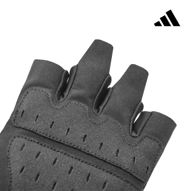 【adidas 愛迪達】專業透氣訓練手套-黑