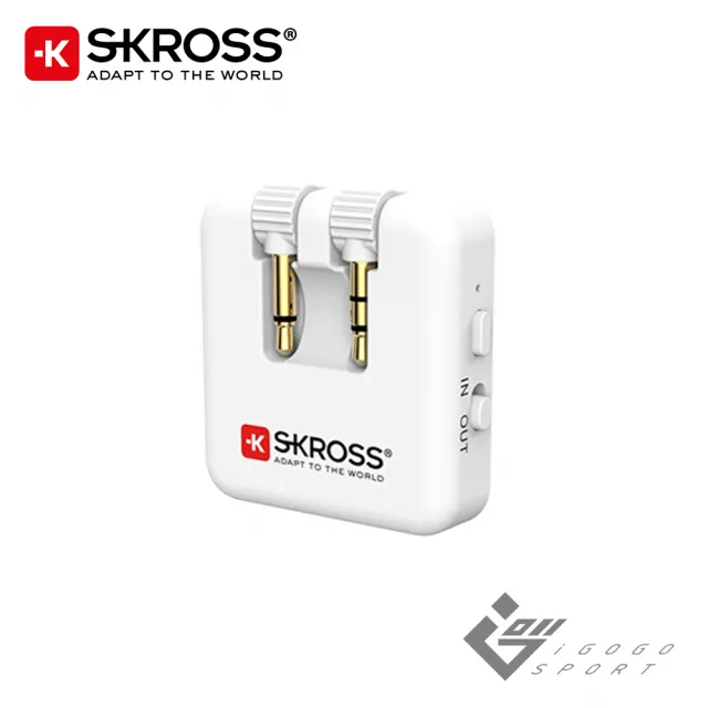 【瑞士Skross】飛機用無線藍牙音訊接收發射器(飛機 藍牙 轉接器 音源 發射器 接收 傳輸)