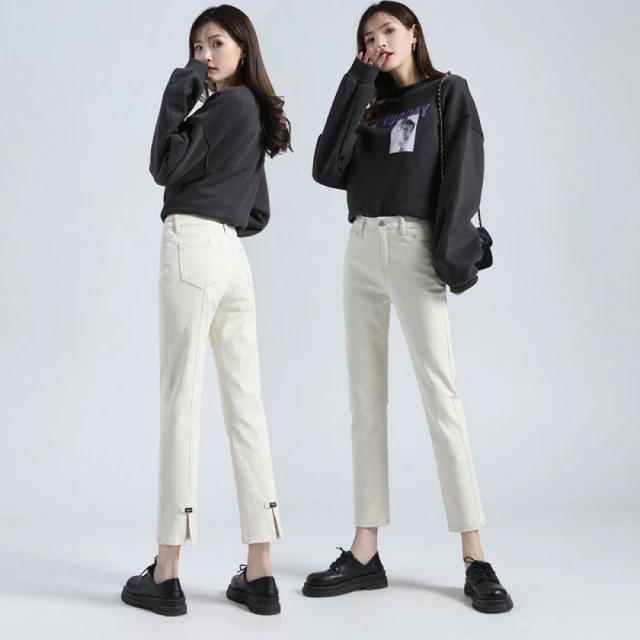 女牛仔褲小直筒