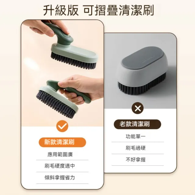 【茉家】180度旋轉握把軟毛清潔刷(2入)