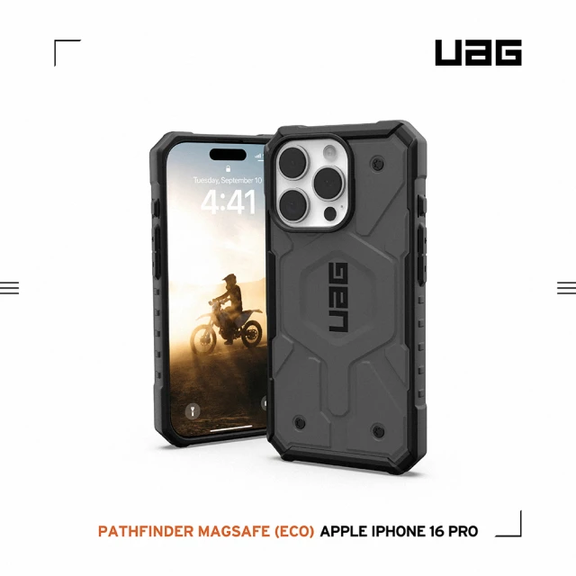 UAG iPhone 16 Pro 磁吸耐衝擊經典保護殼-灰(支援MagSafe無線充電)