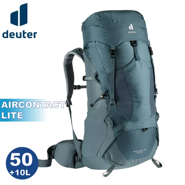 deuter AIRCONTACT LITE 50+10L拔熱式透氣背包《深灰藍》3340521/登山後背包/自助(悠遊山水+)