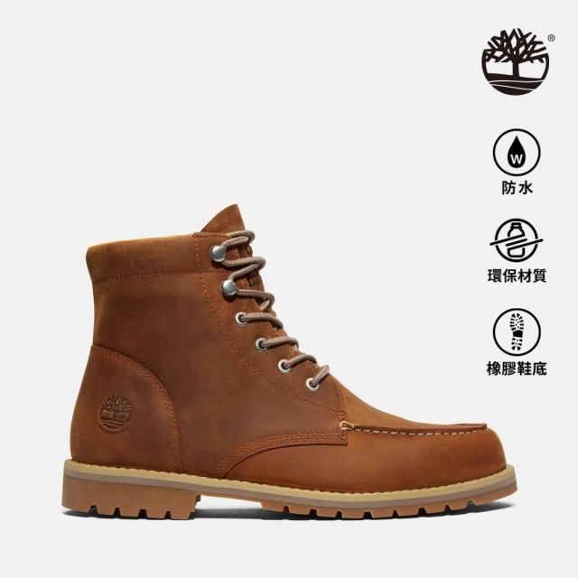 Timberland 男款鐵鏽色防水中筒休閒靴(A69TWE