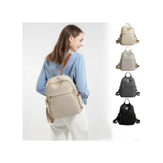 【SPRING】交換禮物 -簡約尼龍後背包時尚商務通勤後背包旅行後背包-多色(簡約時尚後背包)