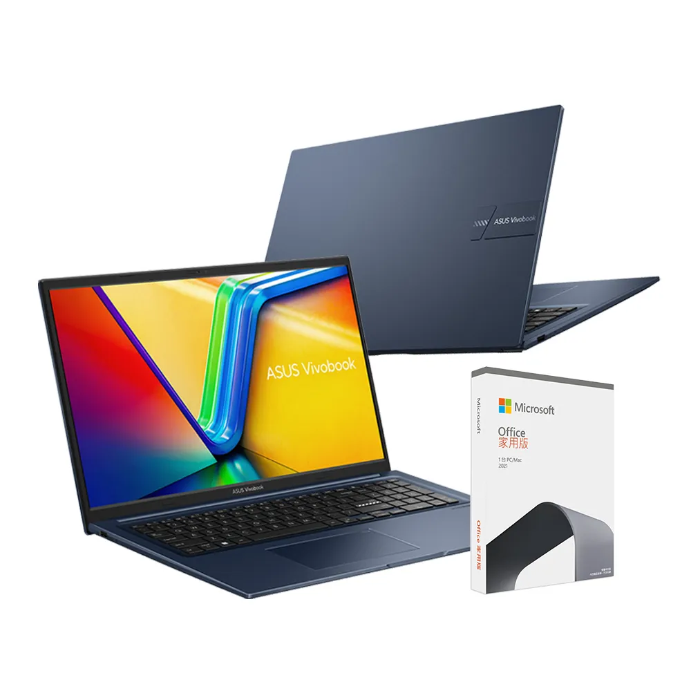 【ASUS】Office 2021組★17.3吋i5效能筆電(i5-1335U/16G/512G SSD/W11/VivoBook X1704VA)