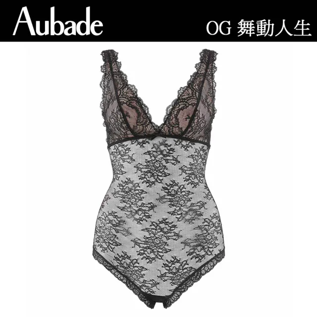 【Aubade】舞動人生蕾絲性感連身BODY 法國進口 女內衣(OG-黑)