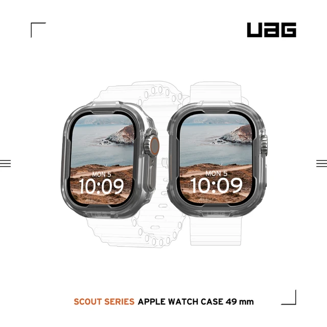 UAG Apple Watch Ultra/Ultra 2（49mm）耐衝擊保護殼V2-透明(手錶保護殼、 Ultra錶殼)