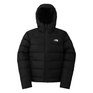 【The North Face 官方旗艦】北面女款黑色DWR防潑水保暖連帽羽絨外套｜8DMNJK3(550蓬鬆度)