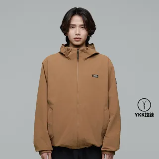 【國家地理服飾官方旗艦】男女同款 ARCHELON 平織全開拉鍊長袖連帽外套 - 土橘色(輕盈高彈性)