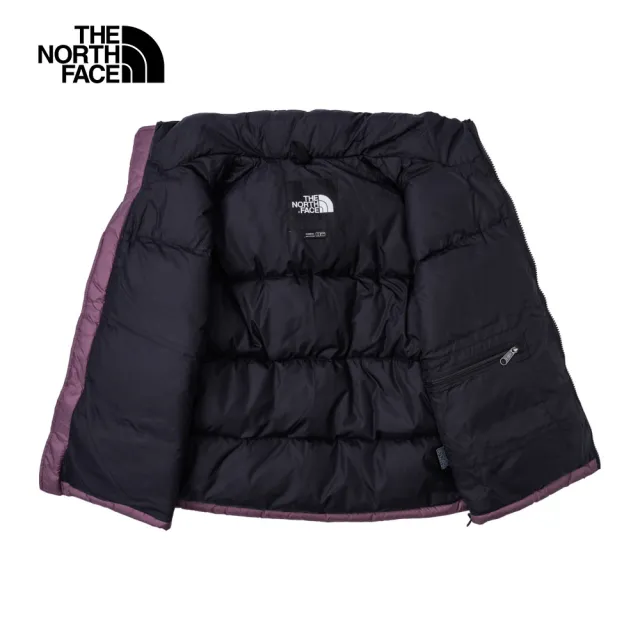 【The North Face 官方旗艦】經典1996-北面女款紫色DWR防潑水羽絨外套｜3XEO53I(700蓬鬆度)