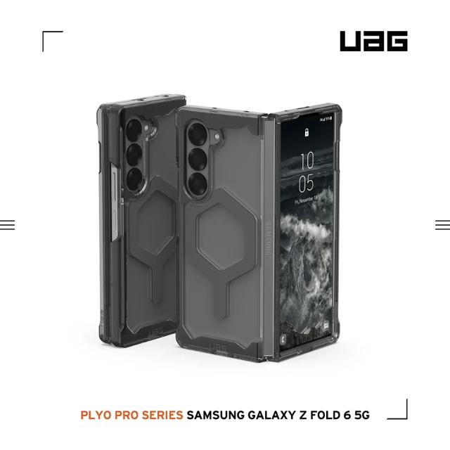 UAG Galaxy Z Fold 6 磁吸式耐衝擊保護殼-全透明（太空灰圈）(Magsafe 手機殼 防摔殼)