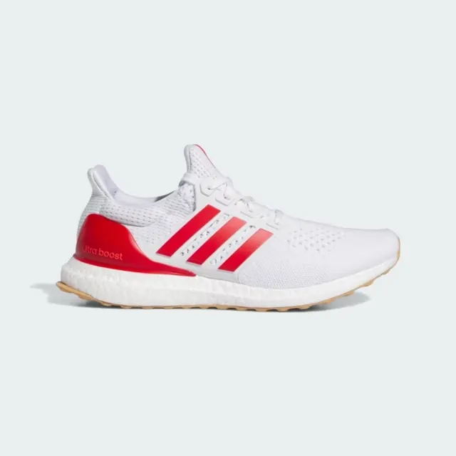 【adidas 愛迪達】ULTRABOOST 1.0 跑鞋(JH9184 男鞋 運動鞋 慢跑鞋 白x紅)