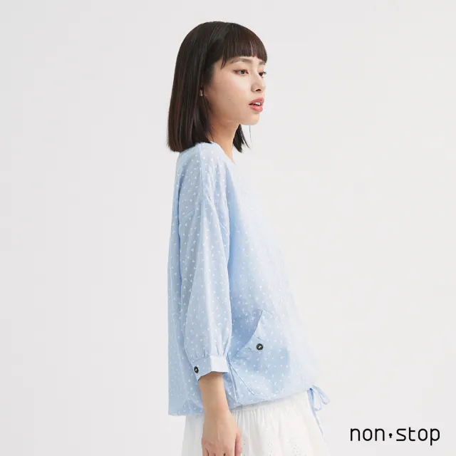 【non-stop】清新愛心七分袖襯衫-1色