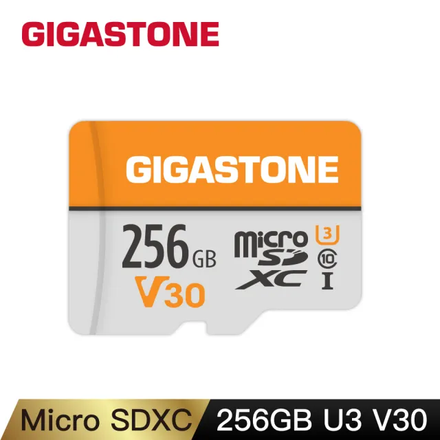 【GIGASTONE 立達】microSDXC UHS-Ⅰ U3 V30 256GB相機攝影記憶卡(支援相機/行車紀錄器/監視器)