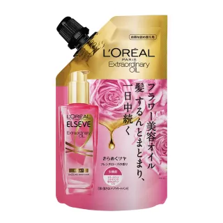 【LOREAL Paris 巴黎萊雅】全新升級 金緻護髮精油補充包90ml_玫瑰版/棕色版(護髮油/髮油/修護/柔順)