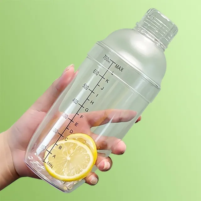 【晴安居】加厚型食品級DIY飲料雪克杯 不鏽鋼搗汁棒夏季手搖飲調制杯(530ml*1)