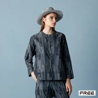 【FREE】INDIGO拼接布短外套(深灰)