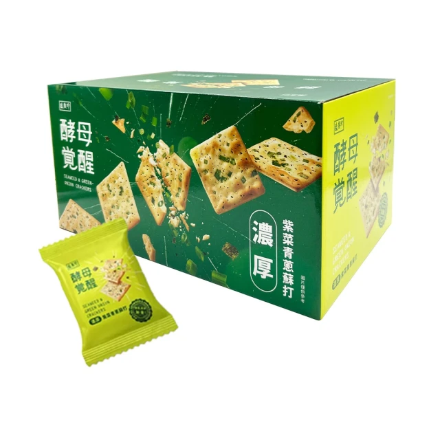 美式賣場 盛香珍 酵母覺醒 濃厚紫菜青蔥蘇打餅(1525g)