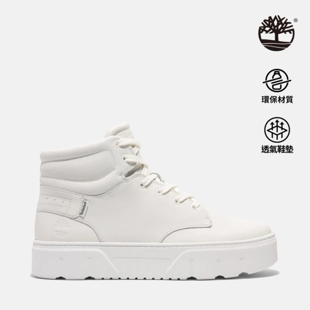 TimberlandTimberland 女款白色皮革高筒休閒鞋(A27EKEM2)