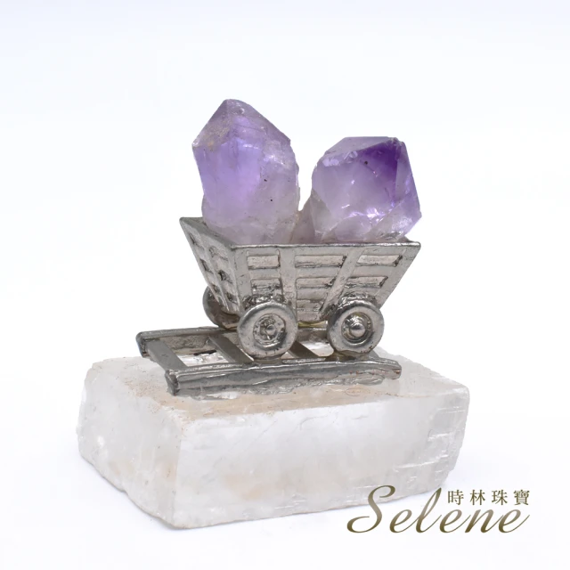 Selene 礦工造型水晶擺件(紫水晶)