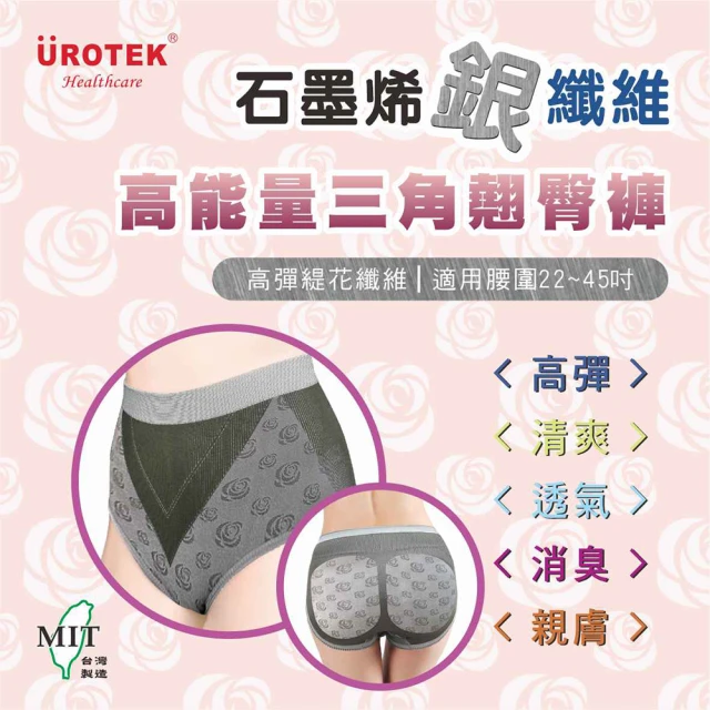 UROTEK 石墨烯銀纖維高能量三角翹臀褲-3入精裝組