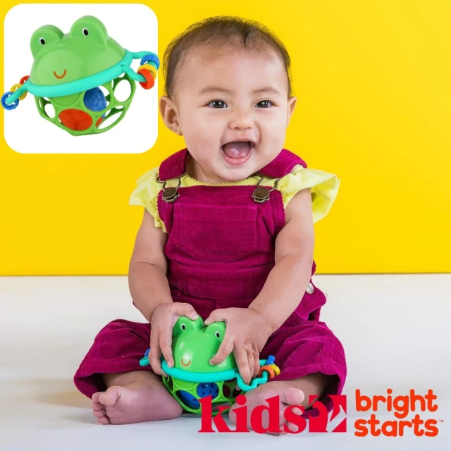 Kids2 Bright Starts Oball奧波軟球(青蛙搖鈴BS-00633)