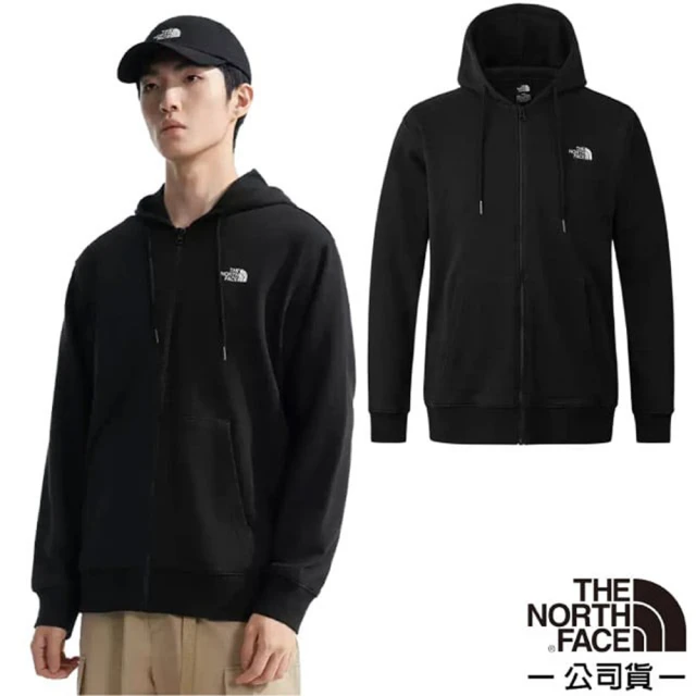 The North Face 男女 U TNF FULL ZIP KNIT TOP 機能性保暖透氣長袖連帽外套.休閒夾克(83OR-4H0 宇宙黑)