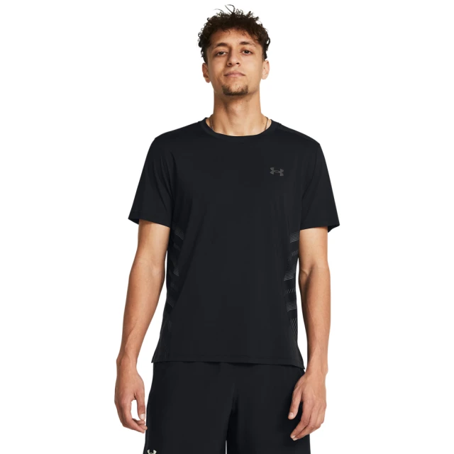 UNDER ARMOUR UA 男 Launch Elite 印花短袖T-Shirt_1376518-004(黑色)