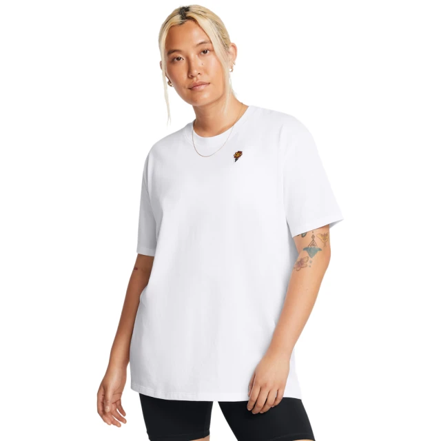 UNDER ARMOUR UA 男女同款 HW NYG 短袖T-Shirt_1386852-100(白色)