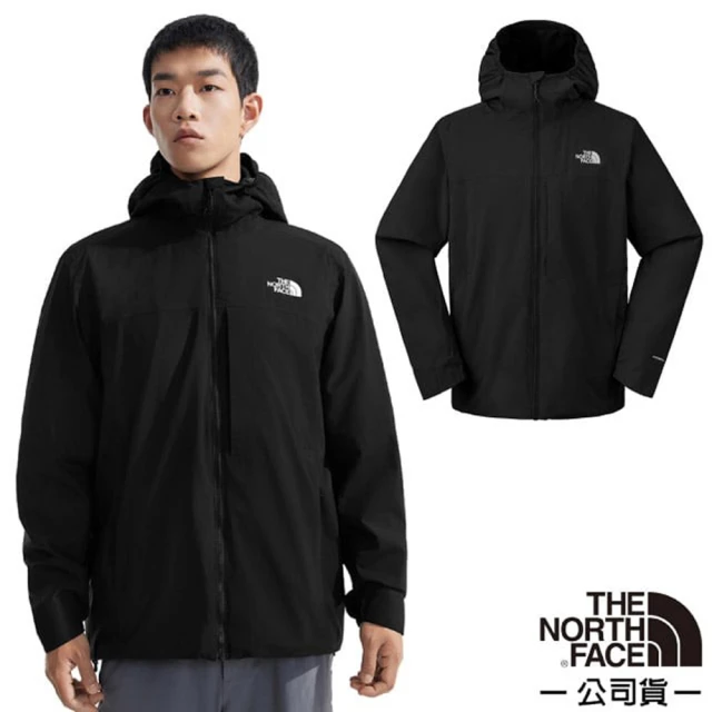 The North Face 男 TWILIGHT 機能性WINDWALL防風防潑水保暖透氣連帽外套.休閒夾克(89ZN-JK3 黑)